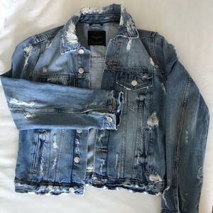 Zara Ripped Denim Jacket
